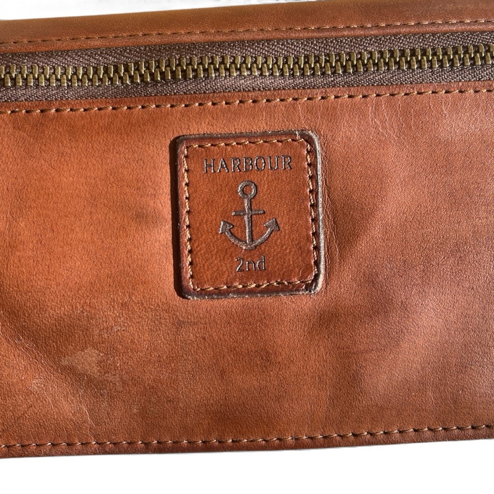 Brown Leather Clutch Wallet with Anchor Detail - Picture 14 of 14